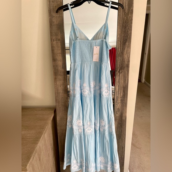 Lilly Pulitzer Aviary Embroidered Blue Maxi dress size 2 NWT - Picture 5 of 6